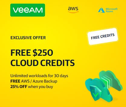 Отримайте три місяці БЕСПЛАТНО Veeam Backup для Microsoft Azure, для AWS, або Veeam Universal Licenses